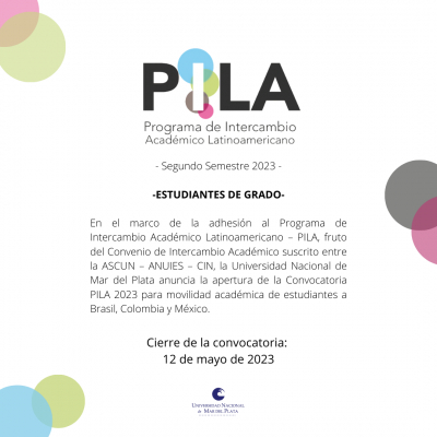 APERTURA DE LA CONVOCATORIA PILA ESTUDIANTE 2-2023. Formato presencial