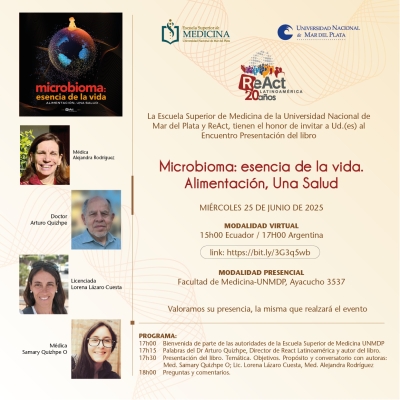 Presentación de libro de React y  Escuela Superior de Medicina