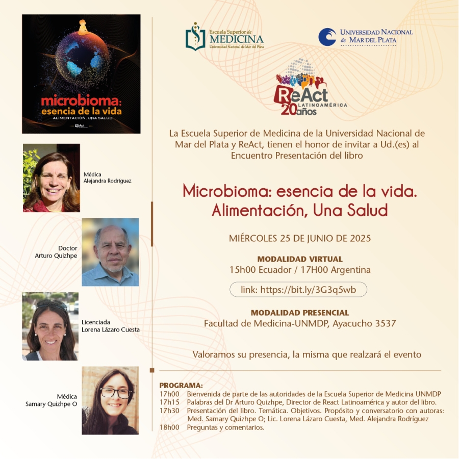 Presentación de libro de React y  Escuela Superior de Medicina