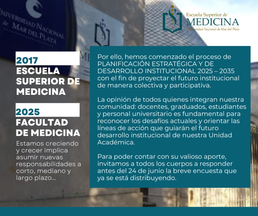 Sé parte del Plan Estratégico de la Facultad de Medicina.