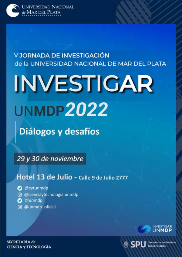 JORNADAS INVESTIGAR UNMDP 2022  Diálogos y desafíos
