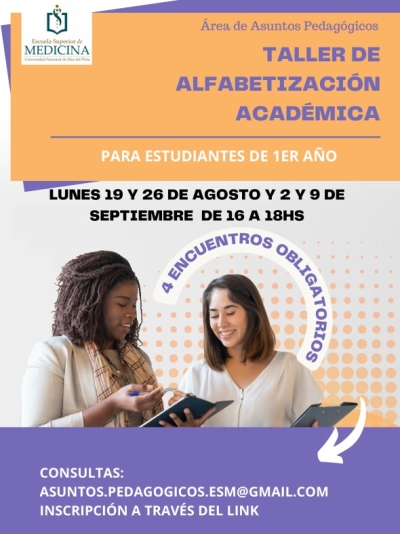 Taller de Alfabetización Académica para estudiantes ingresantes de la ESM